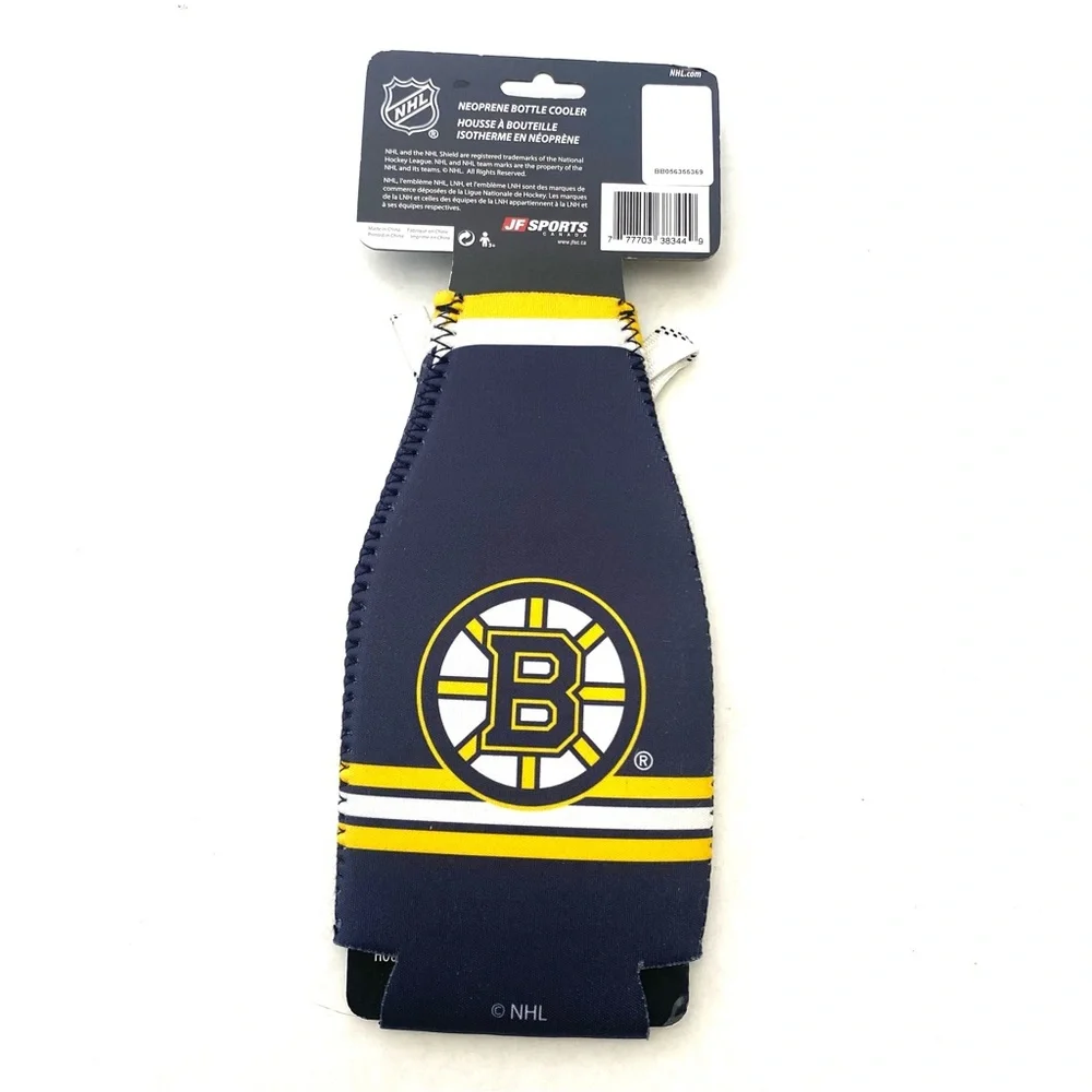 NHL Unisex Boston Bruins Neoprene Bottle Cooler Koozie